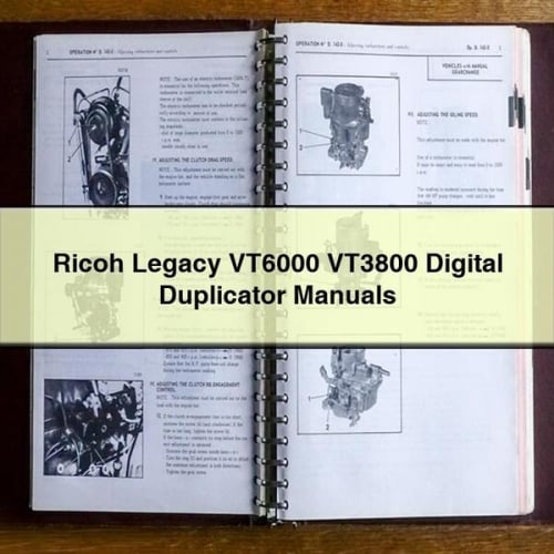 Ricoh Legacy VT6000 VT3800 Digital Duplicator Manuals PDF Download