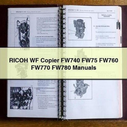 RICOH WF Copier FW740 FW75 FW760 FW770 FW780 Manuals PDF Download