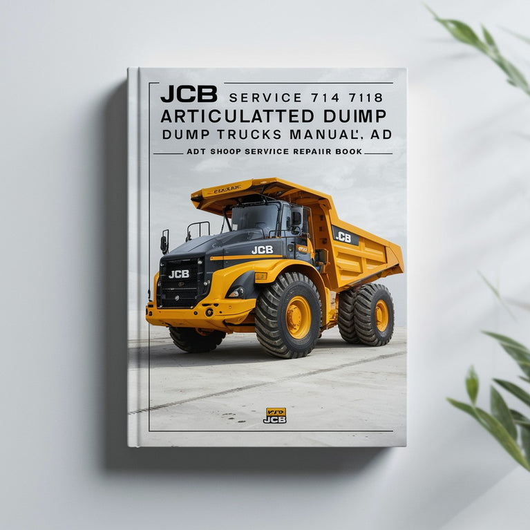 JCB Service 714 718 Articulated Dump Trucks Manual ADT Shop Service Repair Book