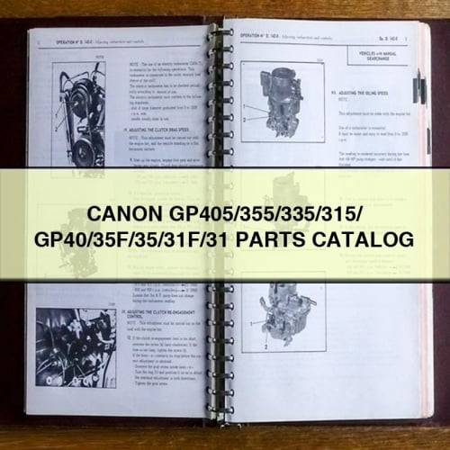 CANON GP405/355/335/315/ GP40/35F/35/31F/31 Parts Catalog