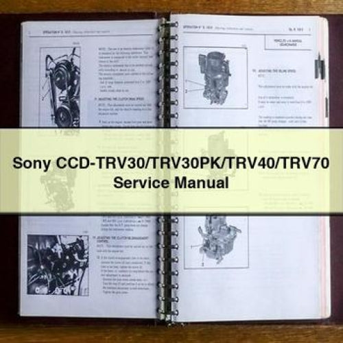 Sony CCD-TRV30/TRV30PK/TRV40/TRV70 Service Manual PDF Download