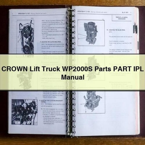 CROWN Lift Truck WP2000S Parts PART IPL Manual PDF Download