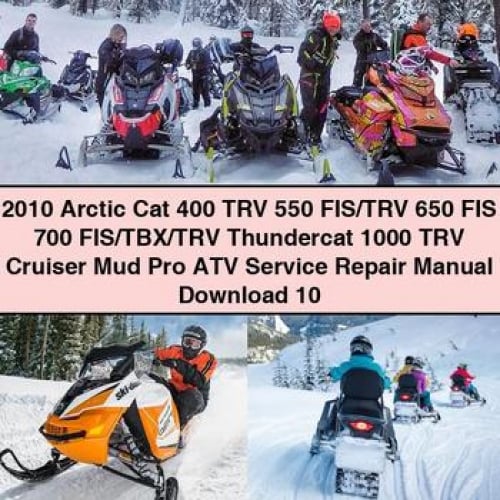 2010 Arctic Cat 400 TRV 550 FIS/TRV 650 FIS 700 FIS/TBX/TRV Thundercat 1000 TRV Cruiser Mud Pro ATV Service Repair Manual Download 10 PDF