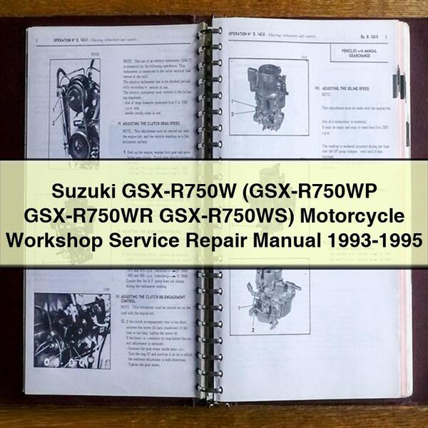 Suzuki GSX-R750W (GSX-R750WP GSX-R750WR GSX-R750WS) Motorcycle Workshop Service Repair Manual 1993-1995 PDF Download