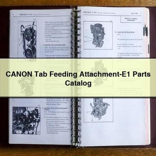 CANON Tab Feeding Attachment-E1 Parts Catalog