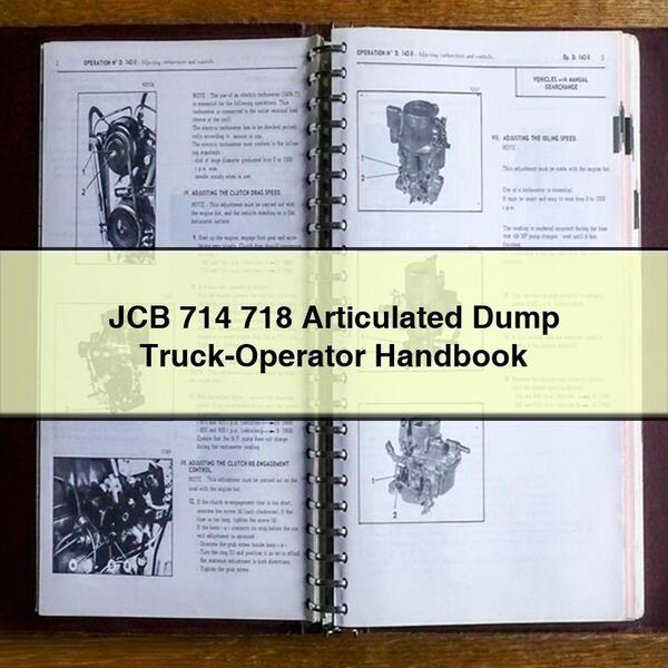 Manual del operador del camión volquete articulado JCB 714 718