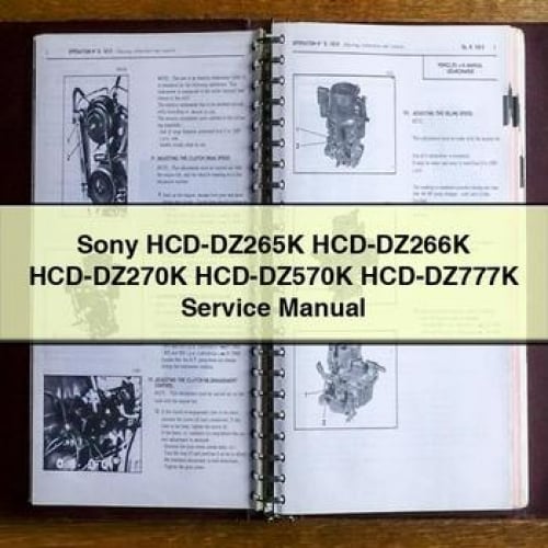 Sony HCD-DZ265K HCD-DZ266K HCD-DZ270K HCD-DZ570K HCD-DZ777K Service Manual PDF Download