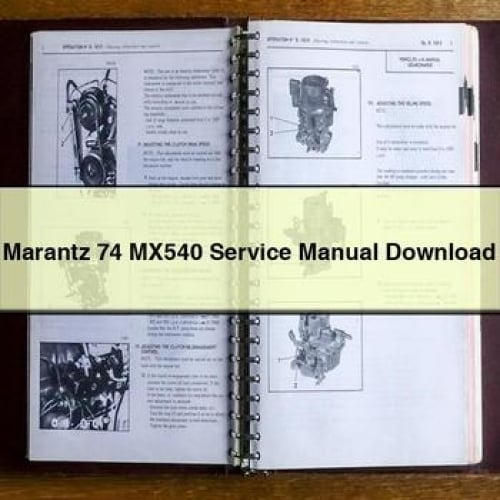 Marantz 74 MX540 Service Manual Download PDF