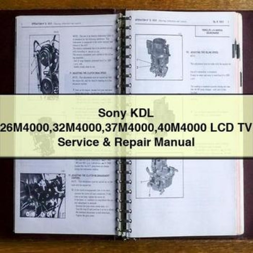 Sony KDL 26M4000 32M4000 37M4000 40M4000 LCD TV Service & Repair Manual PDF Download