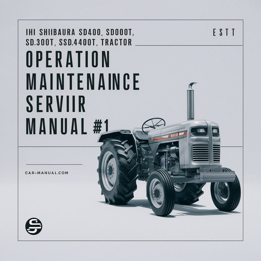 IHI Shibaura SD4300 SD4340 SD5000T SD5040T Tractor Operation Mainenance Service Repair Manual # 1 PDF Download