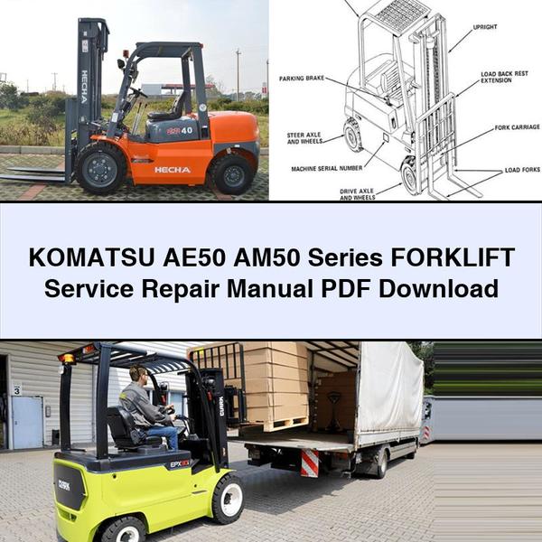 Komatsu AE50 AM50 Series Forklift Service Repair Manual