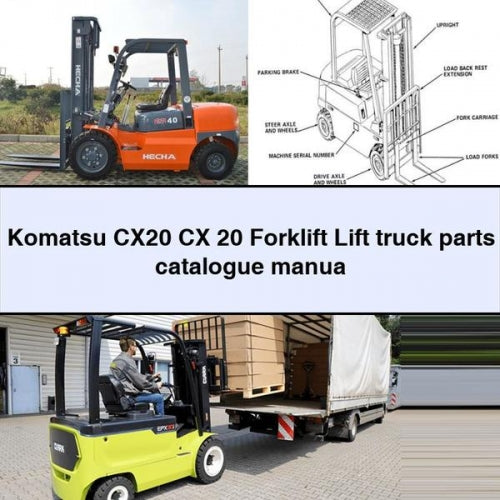 Komatsu CX20 CX 20 Forklift Lift truck parts catalogue manua