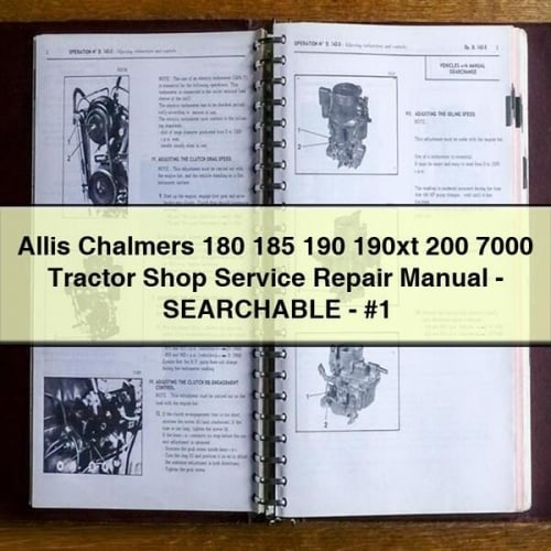 Allis Chalmers 180 185 190 190xt 200 7000 Tractor Shop Service Repair Manual - SEARCHABLE - #1 Download PDF