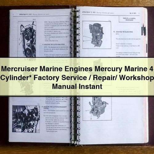 Mercruiser Marine Engines Mercury Marine 4 Cylinder* Factory Service / Repair/ Workshop Manual Instant Download PDF