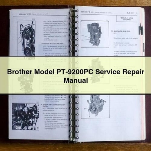 Brother Model PT-9200PC Service Repair Manual PDF Download