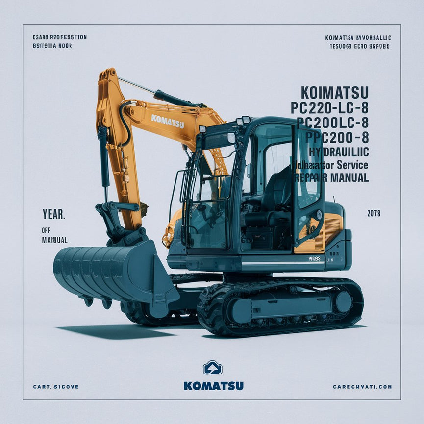 Manual de reparación y servicio del taller de excavadora hidráulica Komatsu PC200-8 PC200LC-8 PC220-8 PC220LC-8 (número de serie: 300001 y superiores 70001 y superiores)