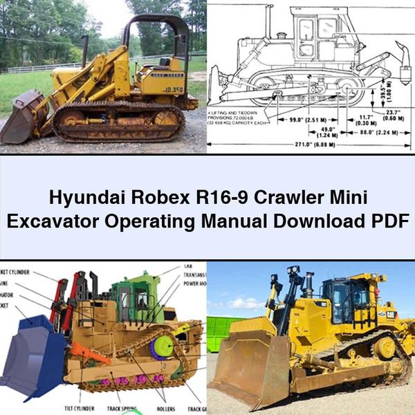 Manual de funcionamiento de la miniexcavadora sobre orugas Hyundai Robex R16-9