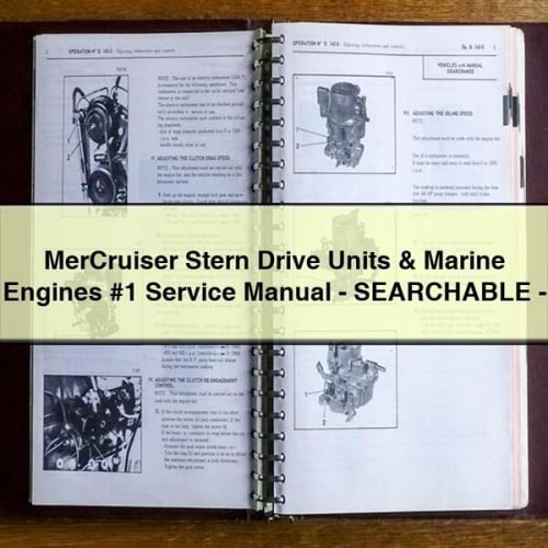 MerCruiser Stern Drive Units & Marine Engines #1 Service Manual - SEARCHABLE - Download PDF