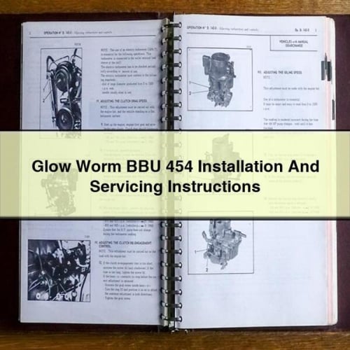 Glow Worm BBU 454 Installation And Servicing Instructions