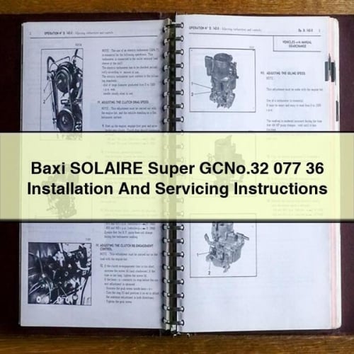 Baxi SOLAIRE Super GCNo.32 077 36 Installation And Servicing Instructions