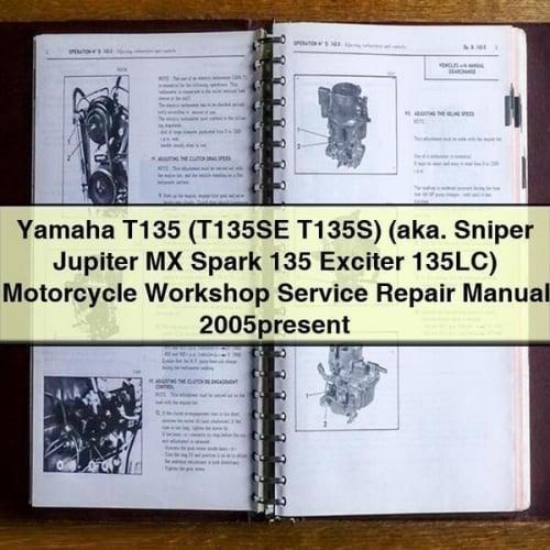 Yamaha T135 (T135SE T135S) (aka. Sniper Jupiter MX Spark 135 Exciter 135LC) Motorcycle Workshop Service Repair Manual 2005present PDF Download