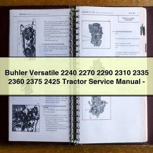 Buhler Versatile 2240 2270 2290 2310 2335 2360 2375 2425 Tractor Service Manual - Download PDF