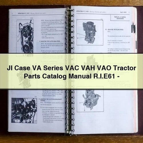 JI Case VA Series VAC VAH VAO Tractor Parts Catalog Manual R.I.E61 - Download PDF