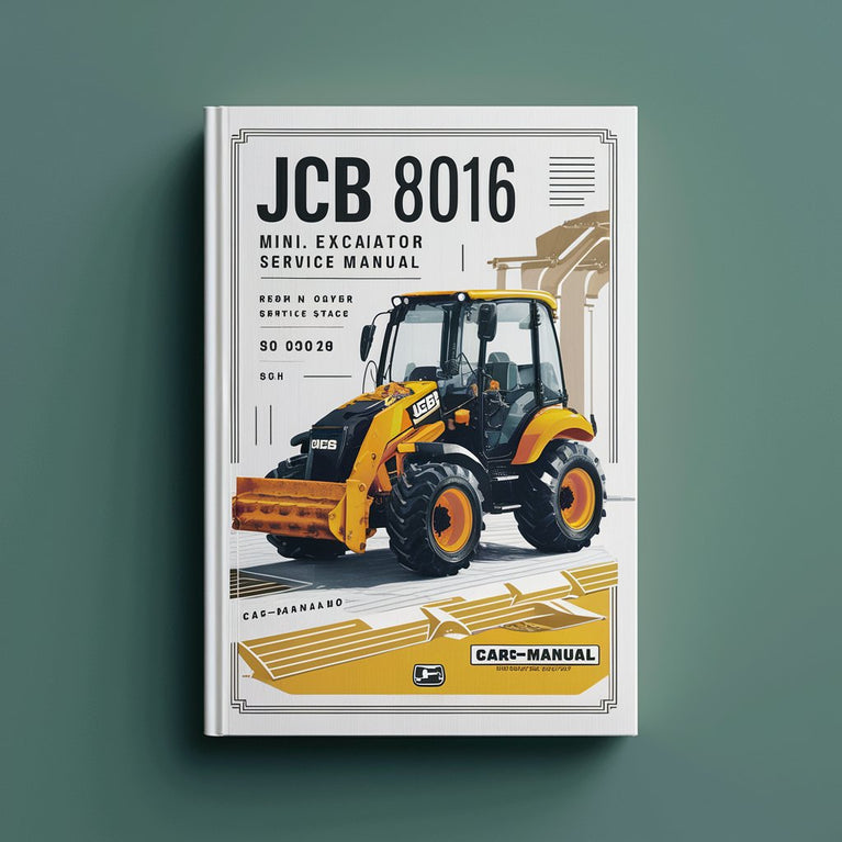 Manuel de réparation et d'entretien de la mini-pelle JCB 8016