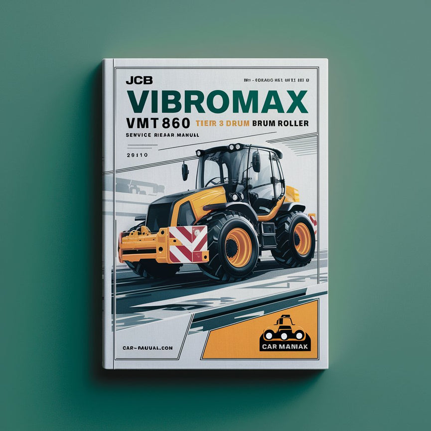 Manual de servicio y reparación del rodillo compactador JCB Vibromax VMT860 Tier 3