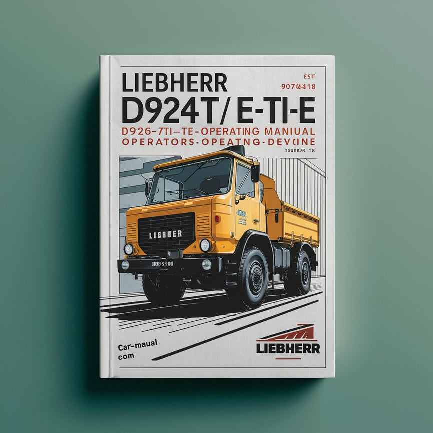 Manual de funcionamiento del operador del motor LIEBHERR D924T-E/TI-E D926T-E/TI-E (Número de pedido: 9076418)