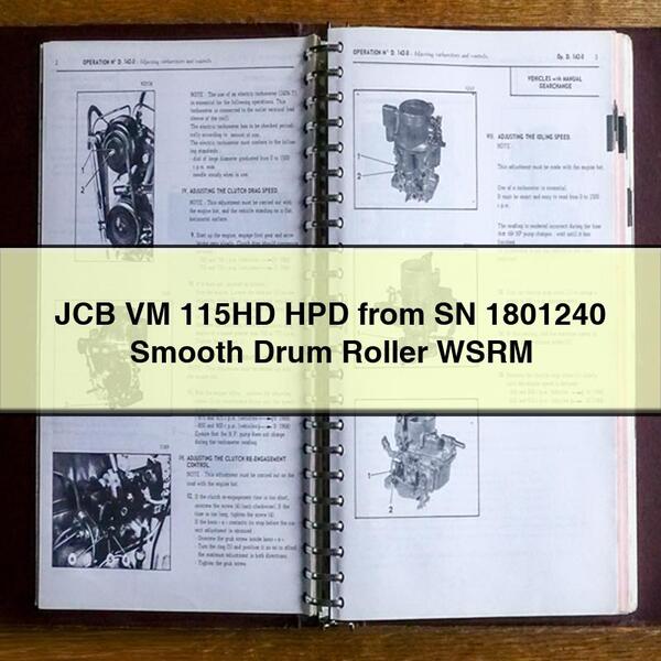 Rouleau compresseur à tambour lisse JCB VM 115HD HPD de SN 1801240 WSRM