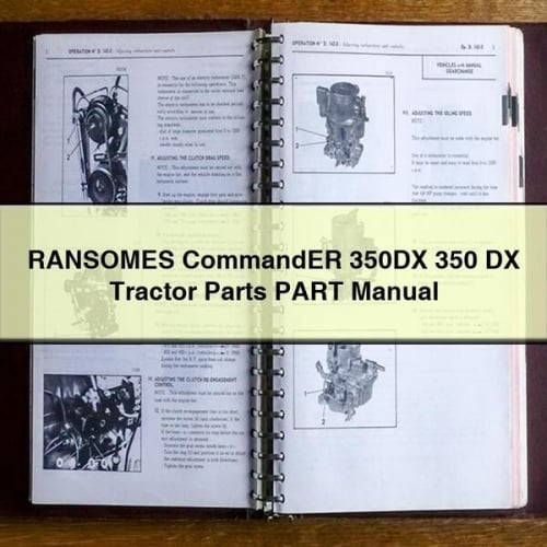 RANSOMES CommandER 350DX 350 DX Tractor Parts PART Manual PDF Download