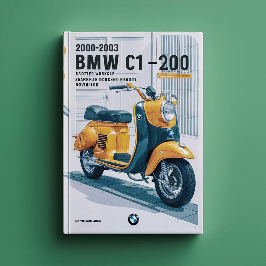 Manual de taller, reparación y servicio del scooter BMW C1 C1-200 2000-2003 (con función de búsqueda, imprimible, con marcadores y listo para iPad)