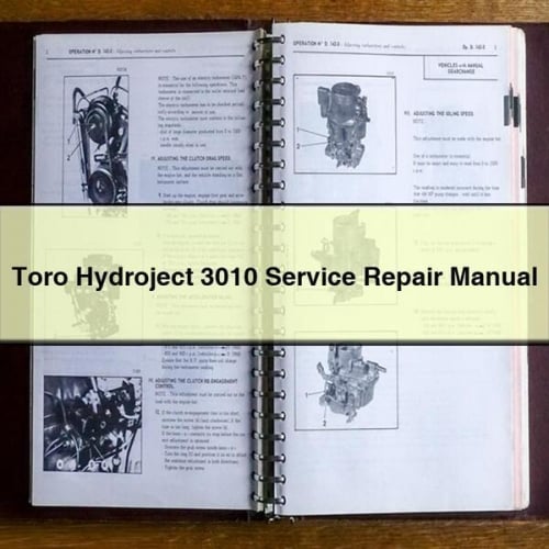 Toro Hydroject 3010 Service Repair Manual Download PDF