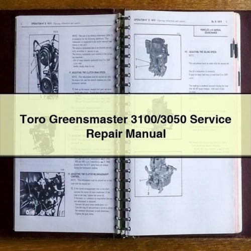 Toro Greensmaster 3100/3050 Service Repair Manual Download PDF