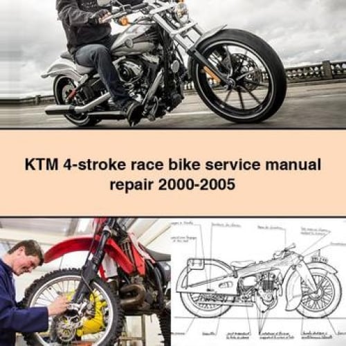 KTM 4-stroke race bike Service Manual Repair 2000-2005 PDF Download