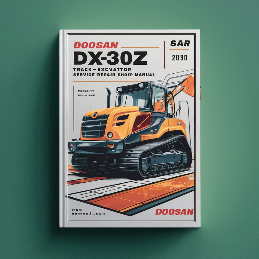 Manual de taller y reparación de excavadoras de cadenas Doosan DX30Z