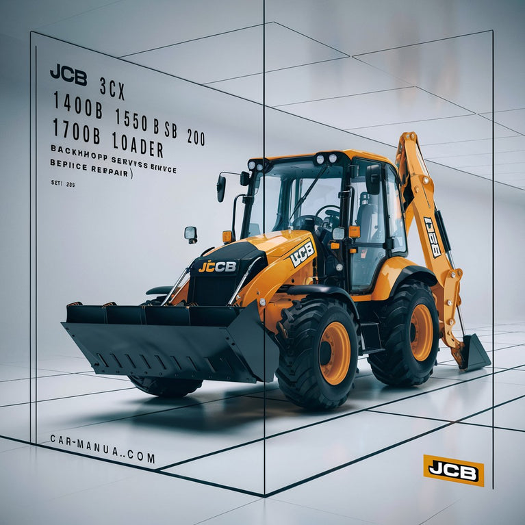 Manuel de réparation et d'entretien de l'atelier de la chargeuse-pelleteuse JCB 3CX 1400B 1550B 1700B série 200