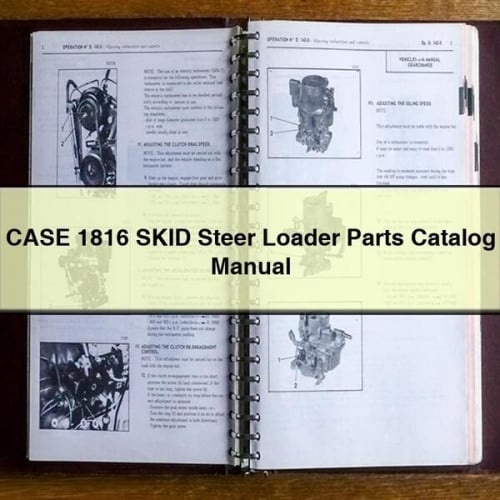 CASE 1816 SKID STEER Loader Parts Catalog Manual PDF Download