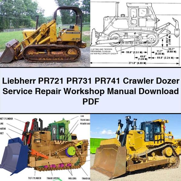 Manual de taller y reparación de topadoras de cadenas Liebherr PR721 PR731 PR741