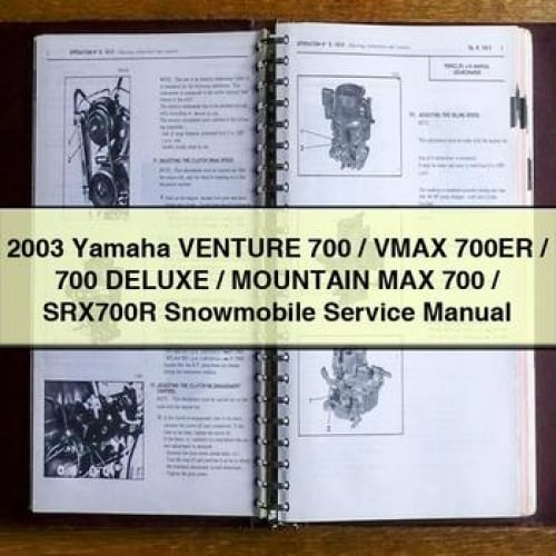 2003 Yamaha Venture 700 / VMAX 700ER / 700 DELUXE / MountAIN MAX 700 / SRX700R Snowmobile Service Manual PDF Download