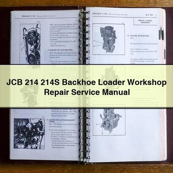 Manual de servicio y reparación del taller de la retroexcavadora JCB 214 214S