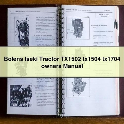 Bolens Iseki Tractor TX1502 tx1504 tx1704 owners Manual PDF Download