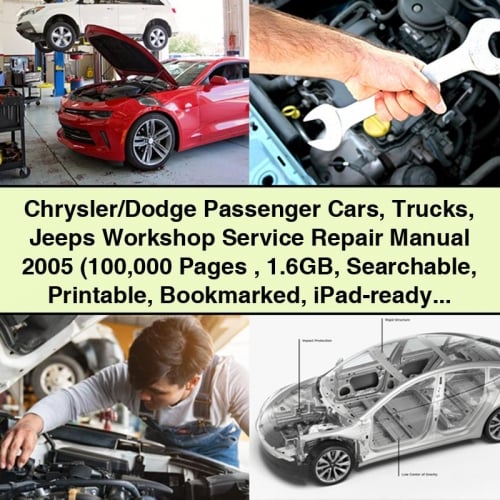 Chrysler/Dodge Passenger Cars Trucks Jeeps Workshop Service Repair Manual 2005 (100 000 Pages+ 1.6GB Searchable Printable Bookmarked iPad-ready PDF) Download