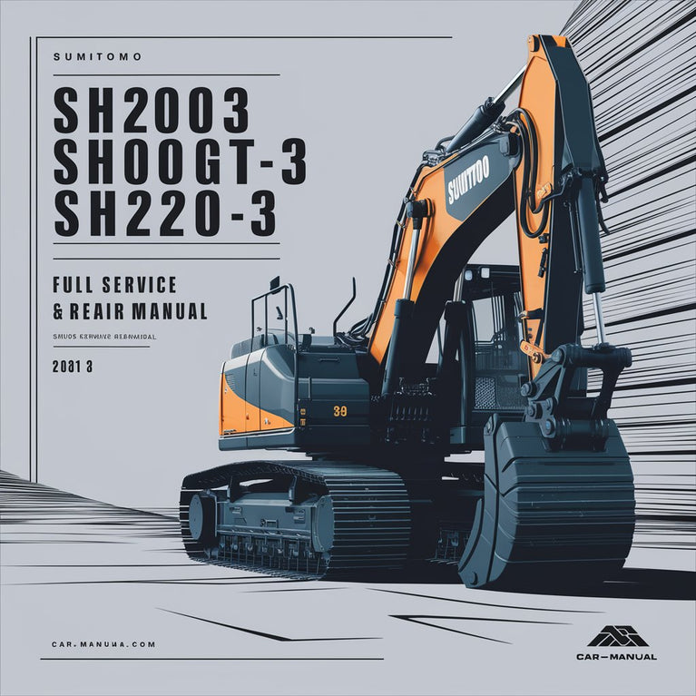 Manual completo de servicio y reparación de excavadoras Sumitomo SH200-3 SH200GT-3 SH220-3