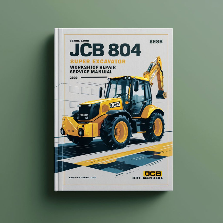 Manuel de réparation et d'entretien de l'atelier de super-excavatrice JCB 804