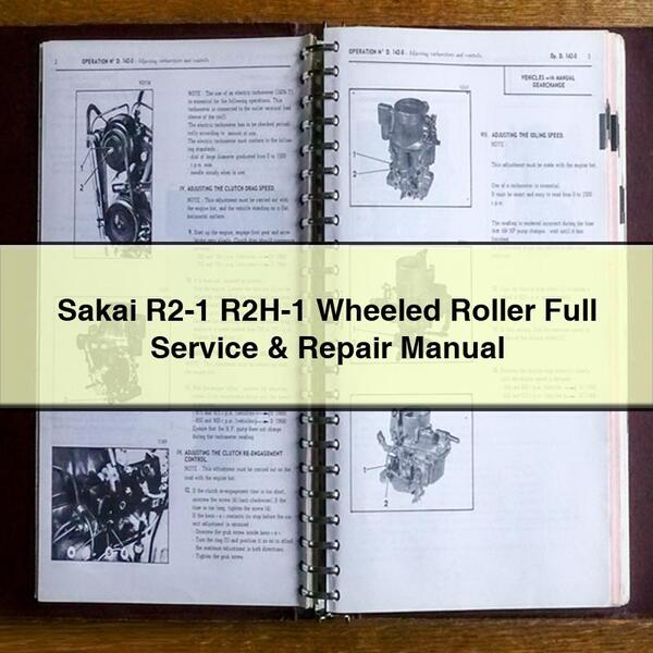 Sakai R2-1 R2H-1 Wheeled Roller Full Service & Repair Manual