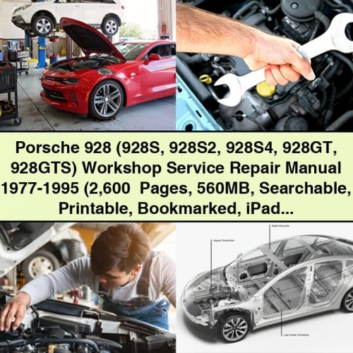 Porsche 928 (928S 928S2 928S4 928GT 928GTS) Workshop Service Repair Manual 1977-1995 (2 600+ Pages 560MB Searchable Printable Bookmarked iPad-ready PDF) Download