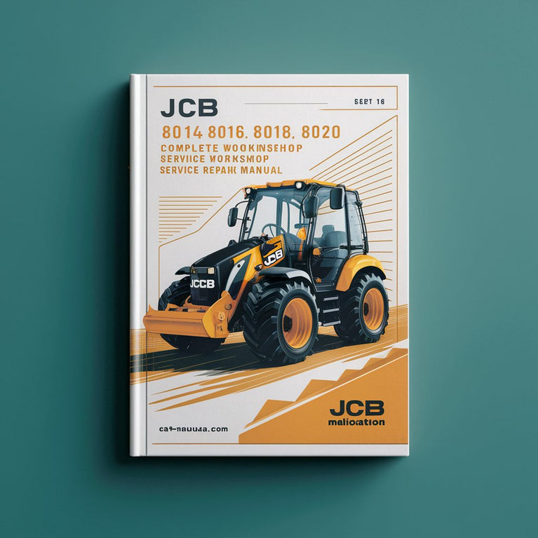 Manuel de réparation et d'entretien complet de la mini-pelle JCB 8014 8016 8018 8020