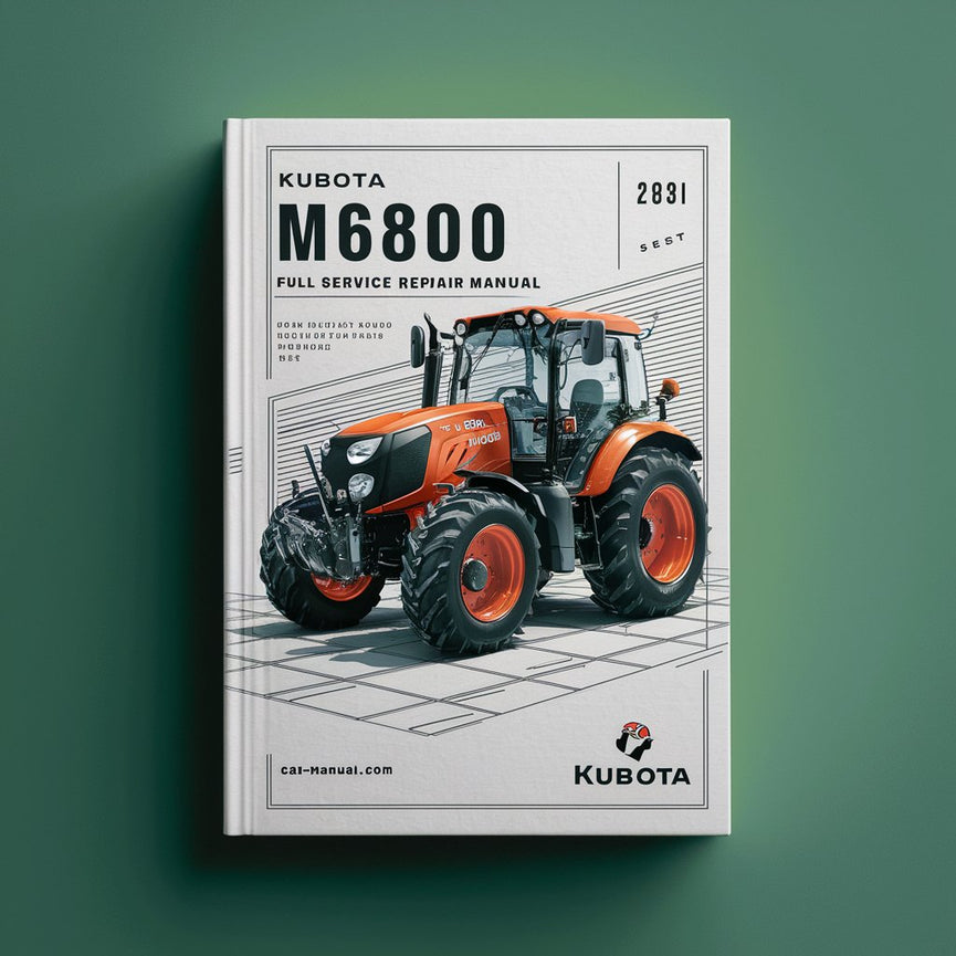 Manual de servicio y reparación completo del tractor Kubota M6800